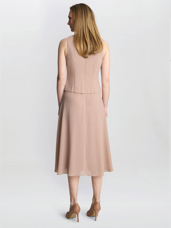 Adele Soutache Lace Jacket With Chiffon Dress