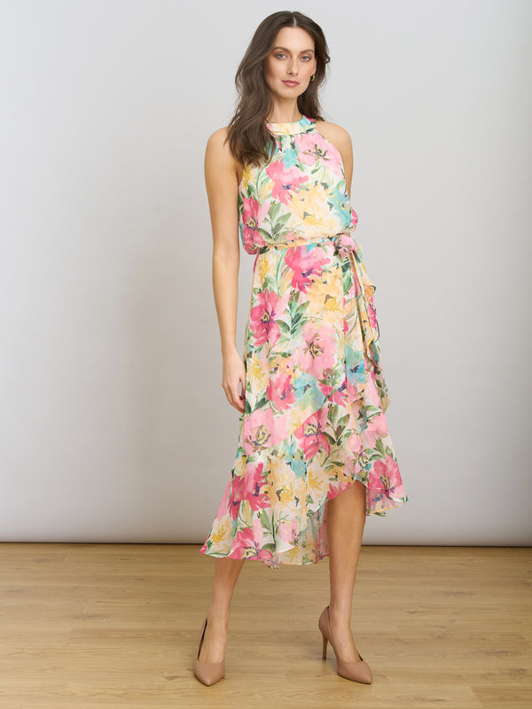 Beatrice Lurex Chiffon Dress