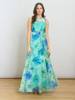 Amy Printed Organza Maxi Dress
