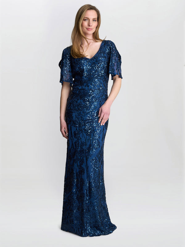 Jeselle A-Line Sequin Maxi Dress