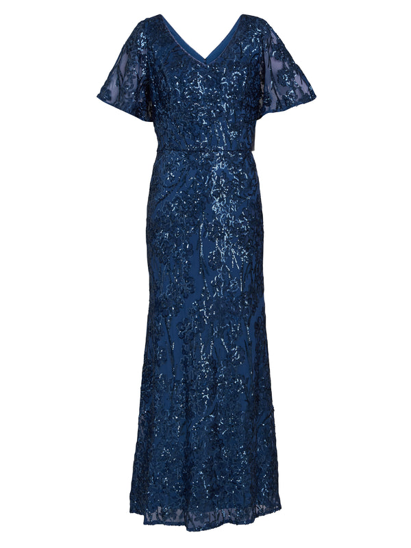 Jeselle A-Line Sequin Maxi Dress