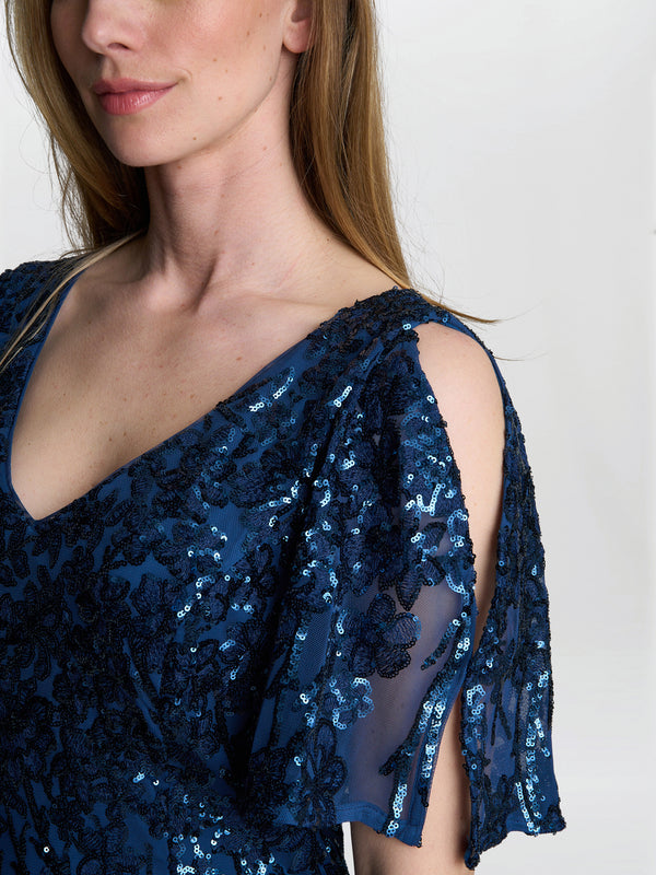 Jeselle A-Line Sequin Maxi Dress