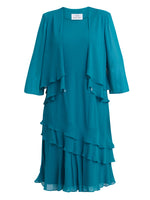 Lola Jacket And Asymmetric Triple Tiered Dress