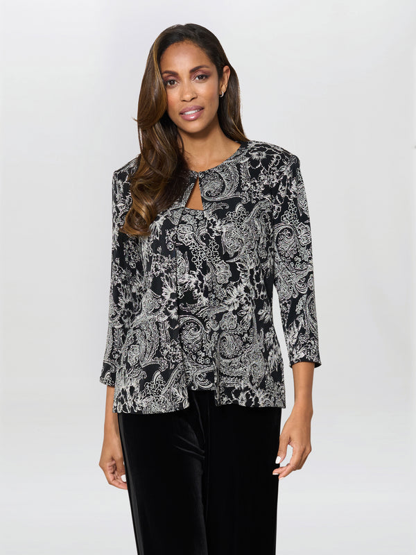 Carlee Printed Jacket And Cami Twinset
