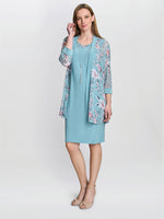 Callie Printed Dress and Jacket With Detachable Necklace