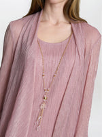 Natasha Three Piece Metallic Crinkle Trouser Suit