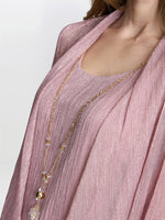 Natasha Three Piece Metallic Crinkle Trouser Suit