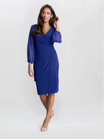 Elaine Wrap Dress With Stud Sleeve