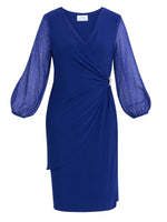 Elaine Wrap Dress With Stud Sleeve