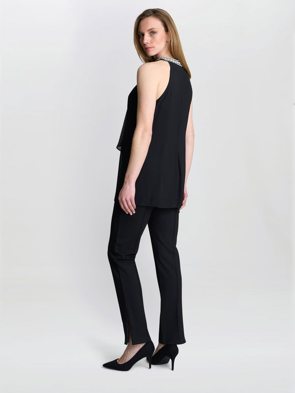 Elle Halter Top With Beaded Neck