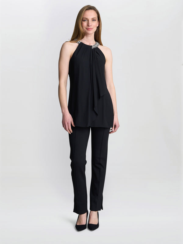 Elle Halter Top With Beaded Neck