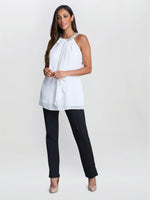 Elle Halter Top With Beaded Neck