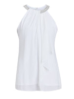 Elle Halter Top With Beaded Neck