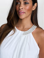 Elle Halter Top With Beaded Neck