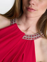 Elle Halter Top With Beaded Neck