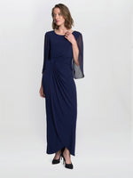 Iulia Jersey And Chiffon Wrap Dress