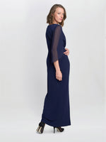 Iulia Jersey And Chiffon Wrap Dress