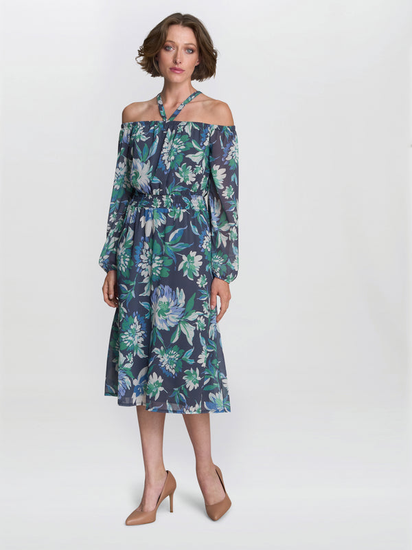 Ryan Off Shoulder Midi Dress