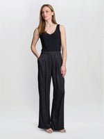 Sabine Satin Jacquard Pull On Trouser