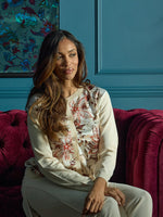 Vilma Floral Satin Front Cardigan