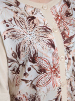 Vilma Floral Satin Front Cardigan