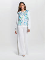 Vilma Floral Satin Front Cardigan