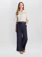 Blithe Chevron Detail Linen Trouser