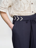 Blithe Chevron Detail Linen Trouser