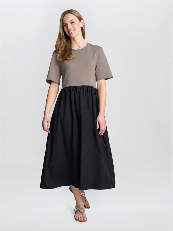 Cat Two Tone T-Shirt Dress