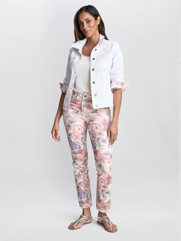 Cathy Reversible Floral Denim Jacket