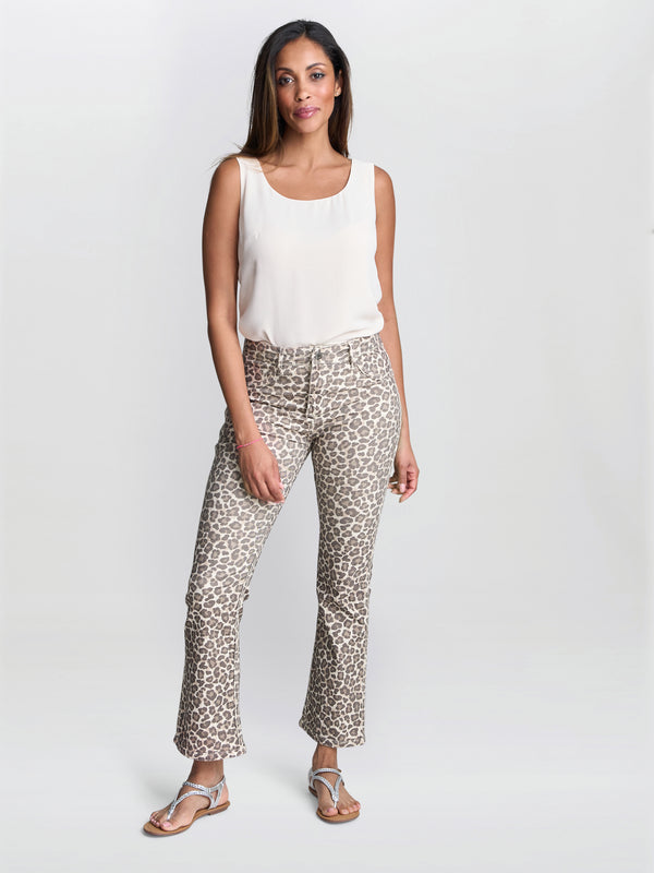 Charley Reversible Stretch Leopard Jeans