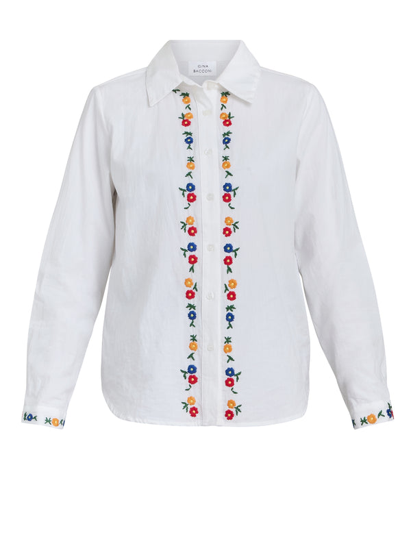 Clementine Embroidered Cotton Shirt