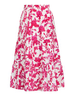 Chris Fuchsia Floral Skirt