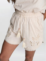Deann Cotton Linen Broderie Drawstring Short
