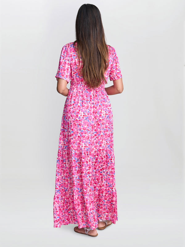 Deeann Pink Floral Dress