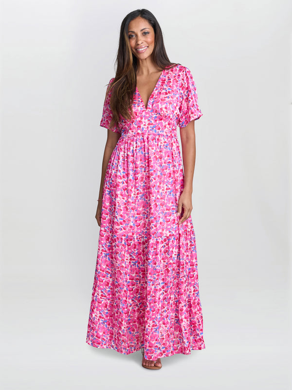 Deeann Pink Floral Dress