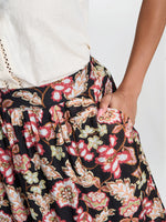 Emi Floral Elastic Waist Skirt