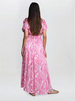 Dotty Elastic Waist Maxi Dress