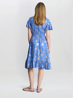 Etna Gold Print Summer Dress