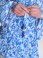 Eva Marie Collarless Shirt Dress