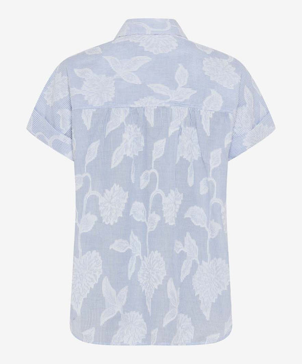 Brax VIV Stripe Blouse with Floral Design