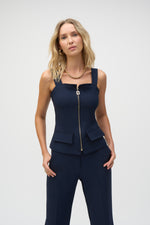 Joseph Ribkoff Lux Twill Bustier Fitted Top