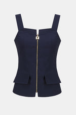 Joseph Ribkoff Lux Twill Bustier Fitted Top
