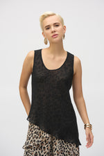 Joseph Ribkoff Chiffon Animal Print Reversible A-Line Tunic