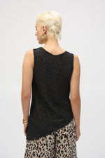 Joseph Ribkoff Chiffon Animal Print Reversible A-Line Tunic
