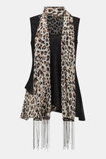 Joseph Ribkoff Chiffon Animal Print Reversible A-Line Tunic