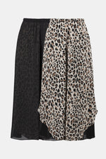 Joseph Ribkoff Chiffon Animal Print Reversible Culotte Pants