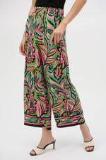 Joseph Ribkoff Woven Paisley Print Wide-Leg Pants