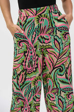 Joseph Ribkoff Woven Paisley Print Wide-Leg Pants