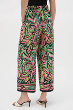 Joseph Ribkoff Woven Paisley Print Wide-Leg Pants